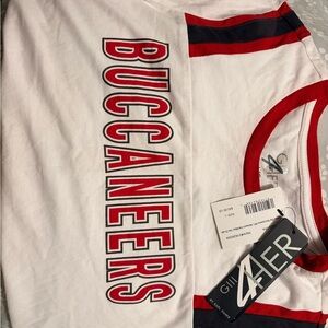 White and Red Buccaneers Tank Top